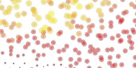 Light Red, Yellow vector pattern with abstract shapes.