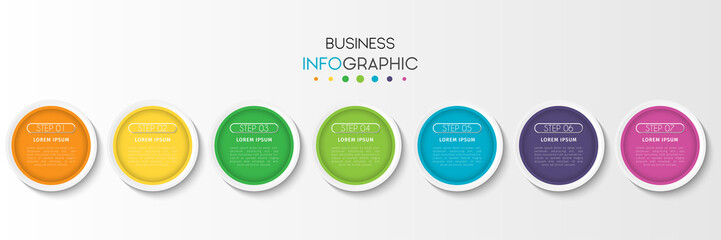 Business infographic element with options, steps, number vector template design