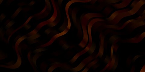 Dark Orange vector texture with circular arc. Colorful illustration in circular style with lines. Pattern for commercials, ads.