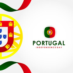 Portugal Independence Day Vector Design Illustration