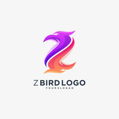 z letter bird logotype brand