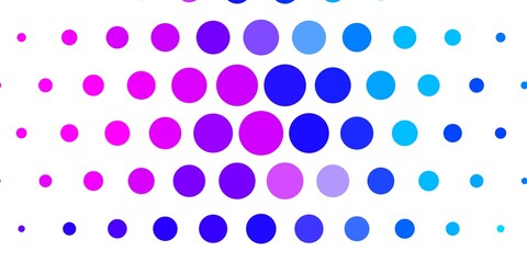 Light Pink, Blue vector template with circles. Abstract colorful disks on simple gradient background. Design for your commercials.