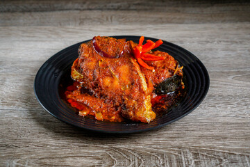 Silver catfish with spicy sambal