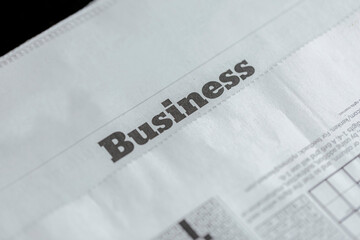 Business pages of newspapers