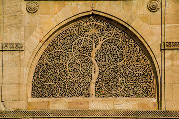 Sidi Saiyyed Mosque in Ahmedabad - obrazy, fototapety, plakaty