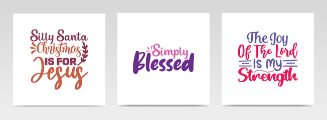 Blessed quotes letter typography set illustration.