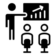 Staff Training and Development Concept, hrm symbol on white background 