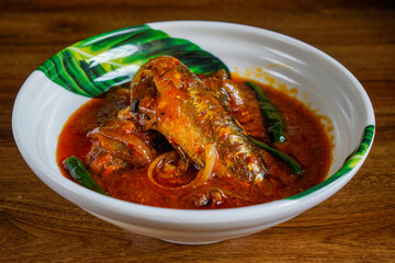 Sambal tumis sardin - Sardine fish cooked with spicy sambal.