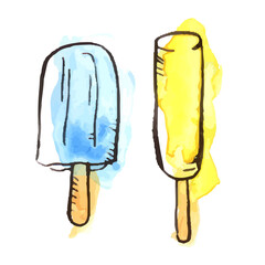 夏のイラスト：アイスキャンディ