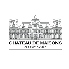 vector illustration of chateau de maisons