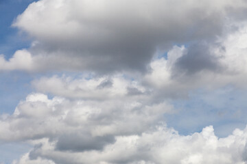 Blue sky background with clouds.