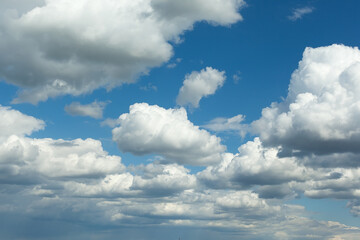 Naklejka na ściany i meble blue sky with cloud, sky background. Air