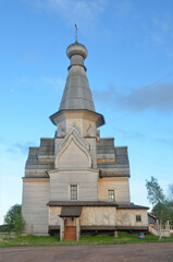 Russia, Murmansk region, Tersky district, the village of Varzuga. The Church of the Dormition, built in 1674