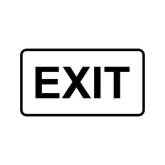 exit sign outline isolated vector