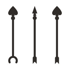 3 arrow bows archery flat icon for apps and websites