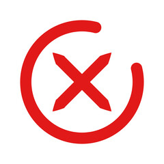 Fototapeta premium rejected / cancelled icon for apps or websites