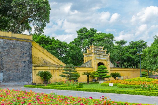 Doan Mon Gate and gardens at Imperial Citadel of Thang Long