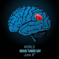 World Brain Tumor Day Vector Illustration
