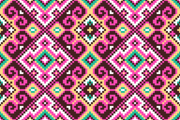 Vector folk seamless pattern. Ethnic ornament.