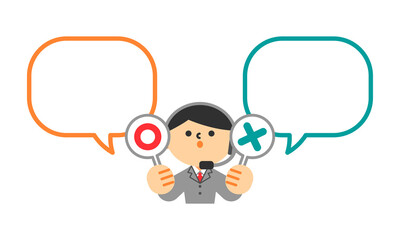 ペレーター　コールセンター　男性　フキダシ