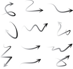  Trendy collection of different arrow icons,vector illustration