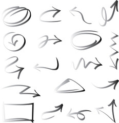  Trendy collection of different arrow icons,vector illustration