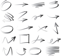  Trendy collection of different arrow icons,vector illustration