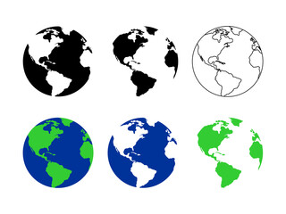 world map and globes vector