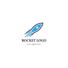 Rocket logo template vector icon design