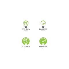 Eco idea logo template