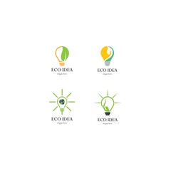 Eco idea logo template