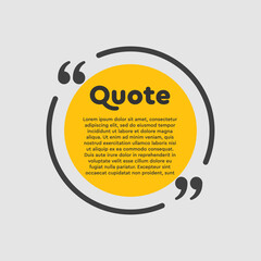 Vector background for quote with bracket, circle