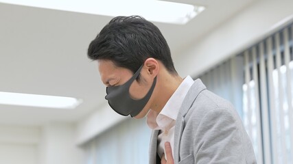 Fototapeta premium マスク・男性