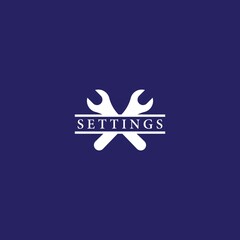 Settings logo template vector icon design