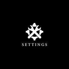 Settings logo template vector icon design
