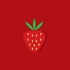strawberry logo template vector icon design