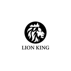 Lion king logo template vector icon design