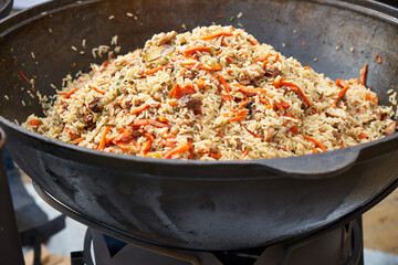 Image pilau. Traditional street food.