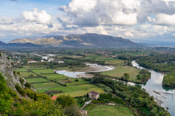 Naklejka premium The Ancient Rozafa Castle in Shkoder Albania