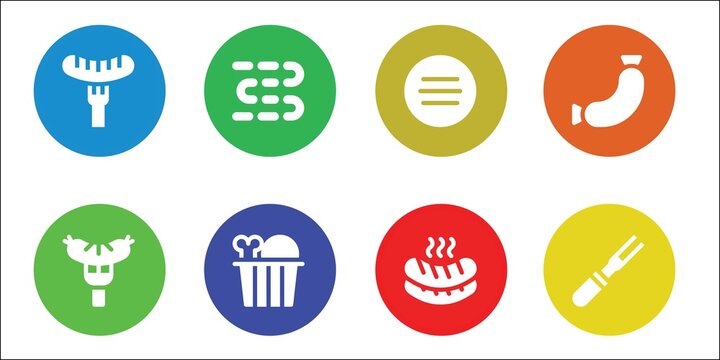 Modern Simple Set of butcher Vector filled Icons