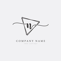 Initial Letter N Logo Vector EPS10