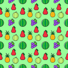seamless pattern with fruits