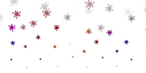 Obraz premium Light pink, yellow vector backdrop with virus symbols.