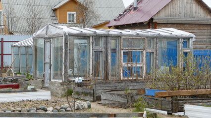 old greenhouse for growing vegetables