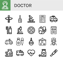 doctor icon set