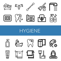 hygiene icon set