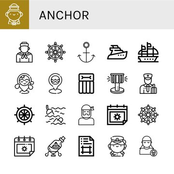 anchor icon set