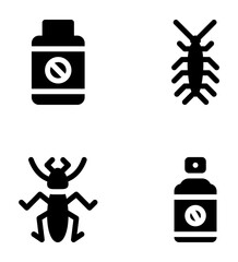 Insects and Control Vector Icons 