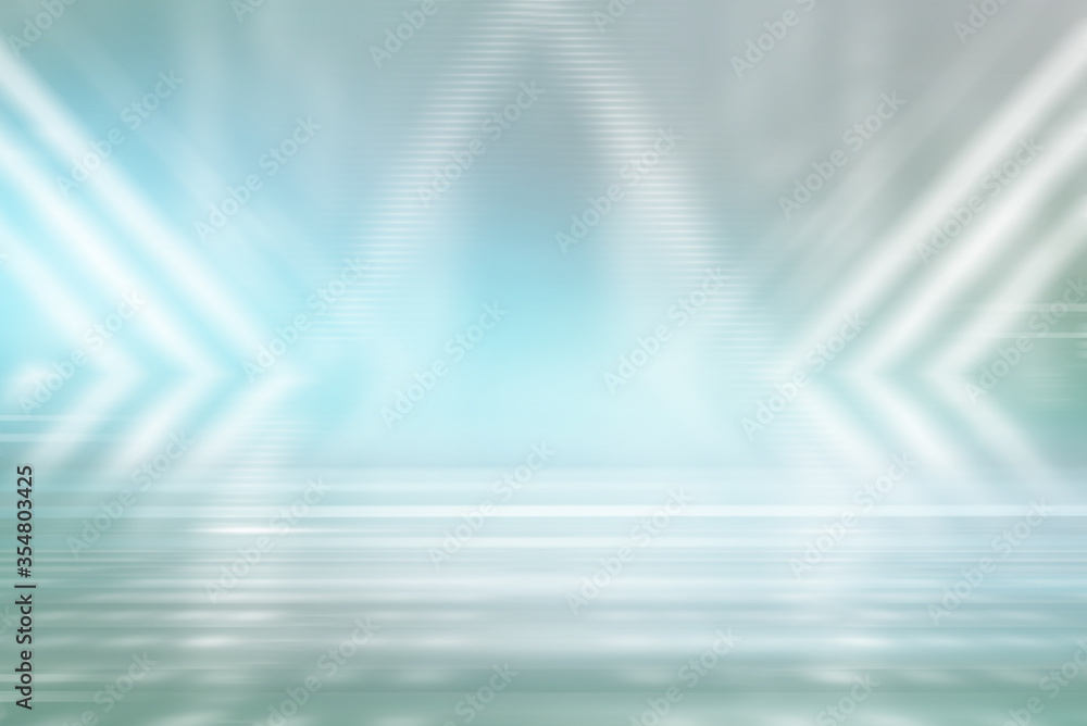 Poster blue abstract background blurred. empty white light gradient studio room. used for background and di