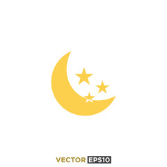 Moon Stars Icon Vector Template
